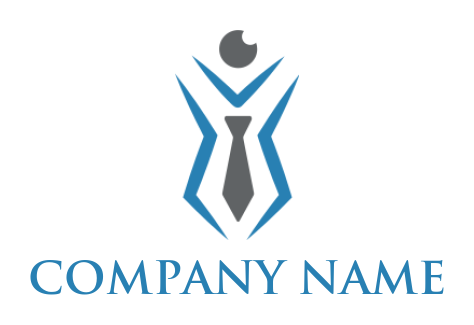 HR logo symbol line art person with tie