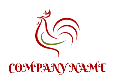 pet logo maker line art rooster - logodesign.net