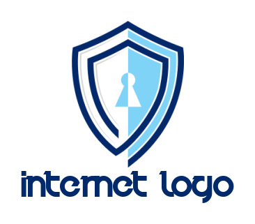 make a security logo line art shield with lock