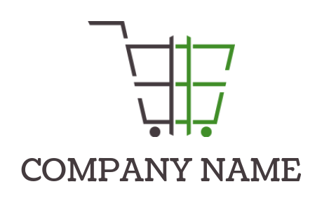 online shop logo line art shopping cart dollar sign