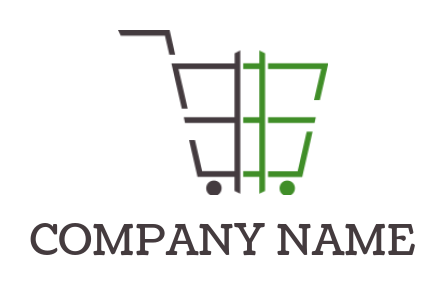 finance logo line art shopping cart dollar sign