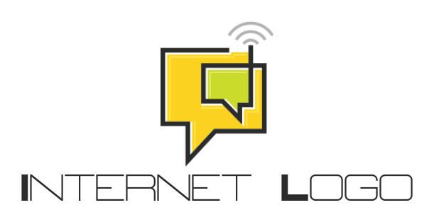 create a communication logo wifi bubble speeches