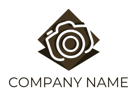 photography logo line camera square with shadow