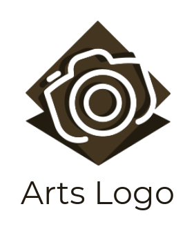photography logo line camera square with shadow