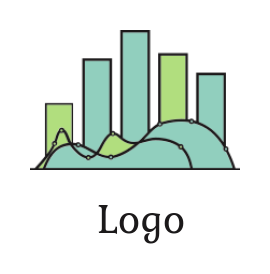 finance logo template line graph and bars - logodesign.net