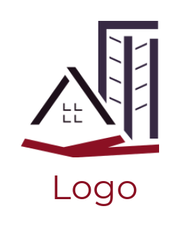 real estate logo line hand holding house