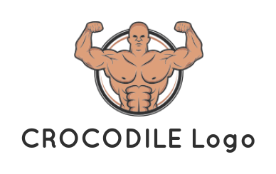 make a fitness logo line style bodybuilder - logodesign.net