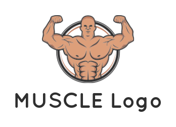 make a fitness logo line style bodybuilder - logodesign.net