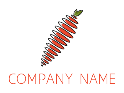 create a food logo line style carrot - logodesign.net