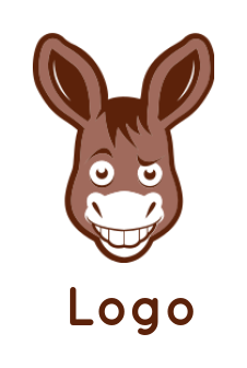 animal logo template line style donkey - logodesign.net