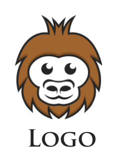 generate an animal logo sad monkey - logodesign.net