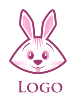 pet logo icon line style rabbit - logodesign.net