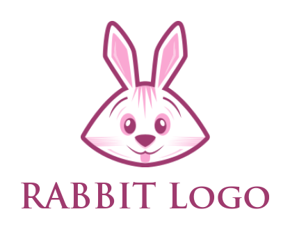 pet logo icon line style rabbit - logodesign.net