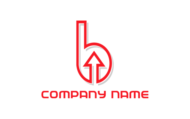 create a Letter B logo lines creating with arrow