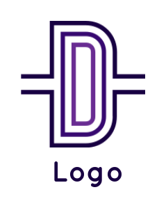lines creating letter d shape