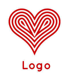 create a dating logo lines forming heart shape - logodesign.net