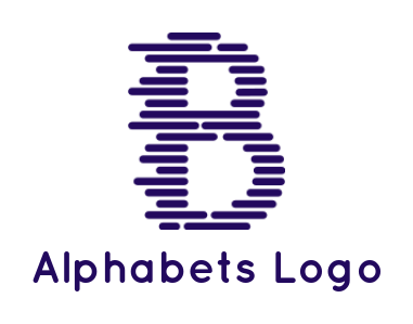 alphabet logo maker lines forming Letter B
