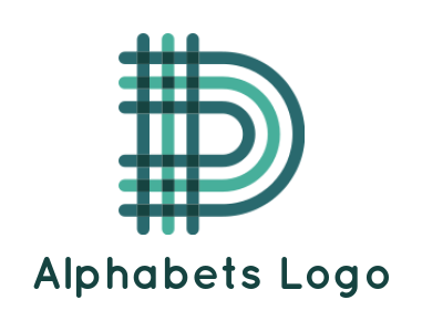 alphabet logo maker lines forming Letter D
