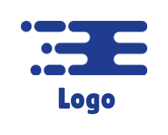 alphabet logo maker lines forming Letter E