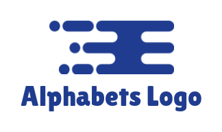 alphabet logo maker lines forming Letter E