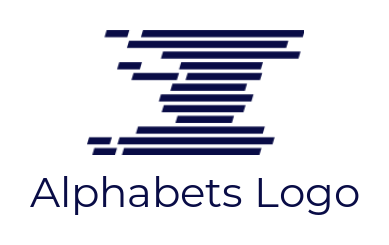 alphabet logo lines forming Letter I