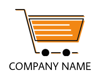 Create a logo of lines forming shopping cart