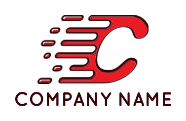 Make a Letter C logo lines incorporated in letter C