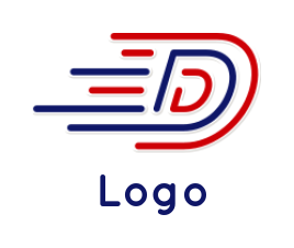 Design a Letter D logo lines forming letter D 
