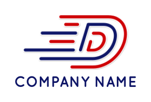 Design a Letter D logo lines forming letter D 