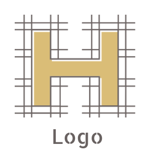 create a Letter H logo within lines