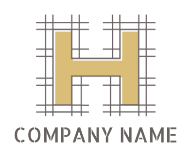 create a Letter H logo within lines