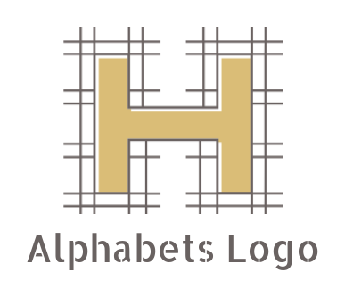create a Letter H logo within lines