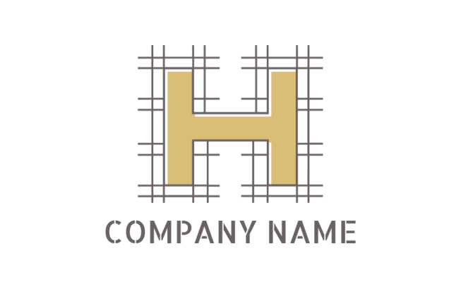create a Letter H logo within lines