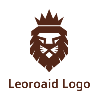 make an animal logo Lion animal silhouette with crown and shield 