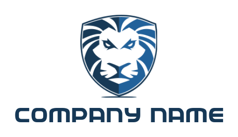 make an animal logo maker lion face in shield