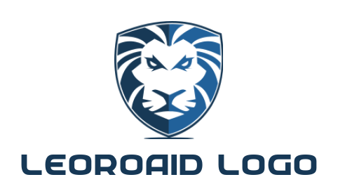 make an animal logo maker lion face in shield