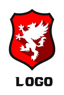 insurance logo template griffin in shield - logodesign.net