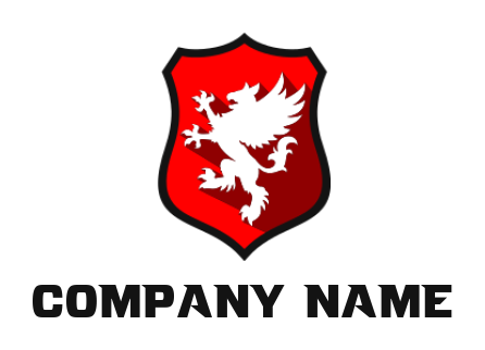 insurance logo template griffin in shield - logodesign.net