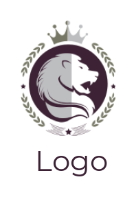 lion with crown emblem