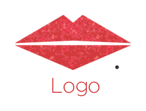 generate a beauty logo online lips with mole