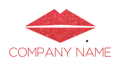 generate a beauty logo online lips with mole