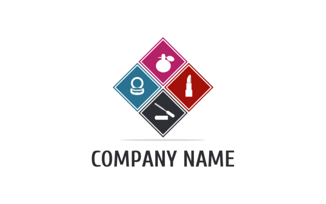 perfume lipstick logos maker logodesign squares liner compact eye