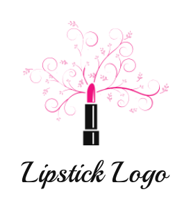 create a beauty logo lipstick with ornaments - logodesign.net
