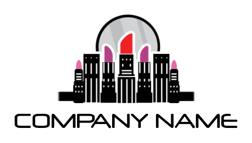 design a beauty logo lipsticks incorporated with buildings - logodesign.net