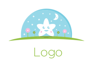 childcare logo little star on horizon garden