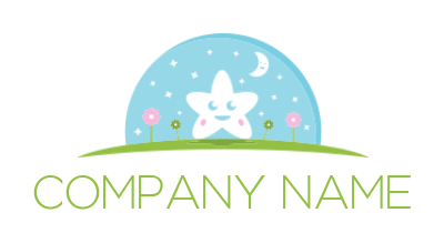 childcare logo little star on horizon garden