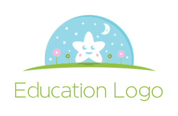 design a childcare logo little star on horizon garden - logodesign.net