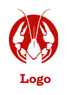 restaurant logo icon seafood lobster in a circle - logodesign.net