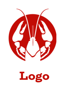 restaurant logo icon seafood lobster in a circle - logodesign.net