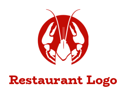 restaurant logo icon seafood lobster in a circle - logodesign.net